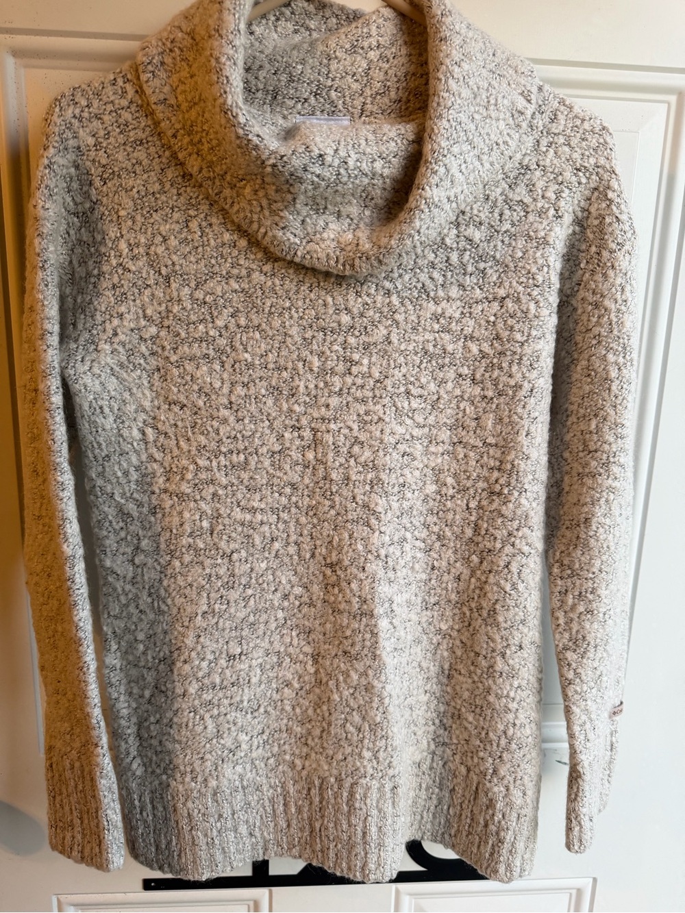 Columbia Cream Bouclé Cowl Neck Sweater